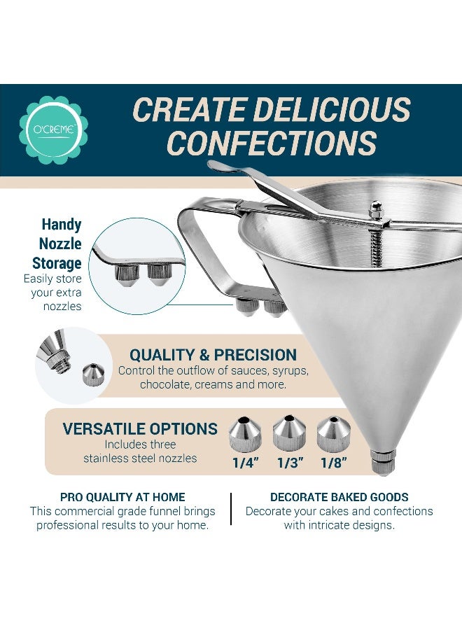 O'Creme SS Confectionery Dispenser Funnel - Image 4